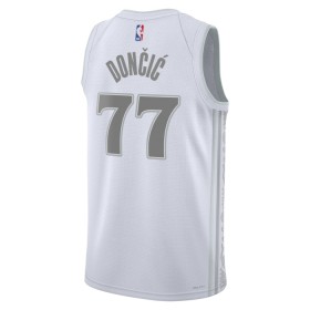 Maillot Basket Homme Dallas Mavericks Luka Doncic 2024-25 Nike City Edition Blanc Swingman